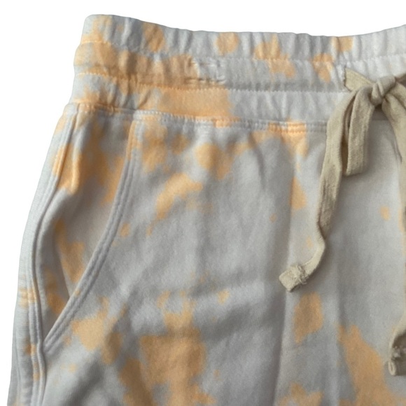 Sundry White Neon OrangeTie Dye High Waist Athletic Shorts 1 Juniors - Picture 7 of 16